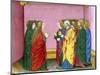 The Three Marys Announce to the Disciples That Jesus Has Risen. Codex of Predis (1476). Italy-null-Mounted Giclee Print