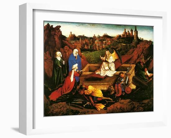 The Three Marys at the Sepulchre, C. 1440-Hubert Eyck-Framed Giclee Print