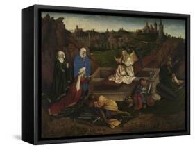 The Three Marys at the Sepulchre, C. 1440-Hubert Eyck-Framed Stretched Canvas