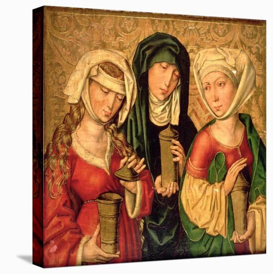 The Three Marys on Gold Ground Panels-Michael Wolgemut Or Wolgemuth-Stretched Canvas