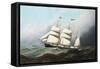 The Three Masted Barque, 'Ceres', Bound For the U. S. A, 1881-Antonio Jacobsen-Framed Stretched Canvas