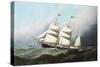 The Three Masted Barque, 'Ceres', Bound For the U. S. A, 1881-Antonio Jacobsen-Stretched Canvas