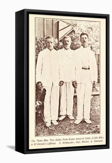 The Three Men That Sailed from Easter Island to Tahiti-null-Framed Stretched Canvas