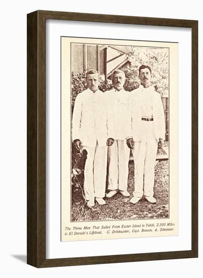 The Three Men That Sailed from Easter Island to Tahiti-null-Framed Giclee Print