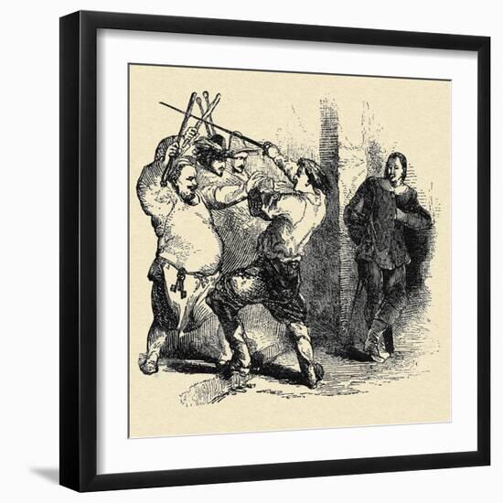 'The Three Musketeers'-John Gilbert-Framed Giclee Print