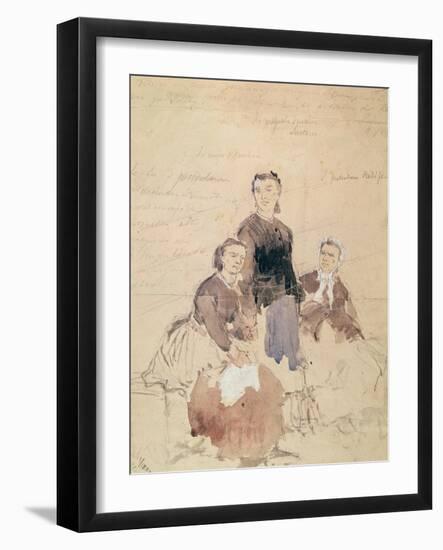 The Three Petroleuses, after 1870-Daniel Urrabieta Vierge-Framed Giclee Print