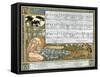 The Three Ravens', Song Illustration from 'Pan-Pipes', a Book of Old Songs, Newly Arranged and…-Walter Crane-Framed Stretched Canvas