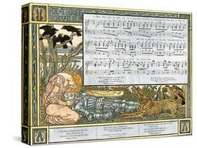 The Three Ravens', Song Illustration from 'Pan-Pipes', a Book of Old Songs, Newly Arranged and…-Walter Crane-Stretched Canvas