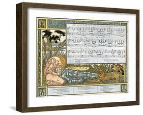 The Three Ravens', Song Illustration from 'Pan-Pipes', a Book of Old Songs, Newly Arranged and…-Walter Crane-Framed Giclee Print