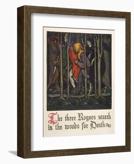 The Three Rogues Search in the Woods for Death-Walter Appleton Clark-Framed Art Print