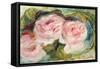 The Three Roses-Pierre-Auguste Renoir-Framed Stretched Canvas