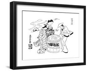 The Three Sake-Tasters, C1700-Okumura Masanobu-Framed Giclee Print