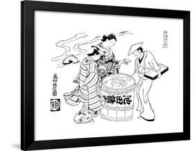 The Three Sake-Tasters, C1700-Okumura Masanobu-Framed Giclee Print