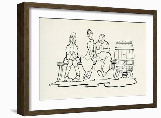 The Three Sillies-Arthur Rackham-Framed Giclee Print