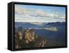 The Three Sisters and Jamison Valley, Blue Mountains, Blue Mountains National Park, Nsw, Australia-Jochen Schlenker-Framed Stretched Canvas