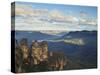 The Three Sisters and Jamison Valley, Blue Mountains, Blue Mountains National Park, Nsw, Australia-Jochen Schlenker-Stretched Canvas