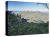 The Three Sisters and Mount Solitary, Blue Mountains, Blue Mountains National Park, Nsw, Australia-Jochen Schlenker-Stretched Canvas