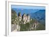 The Three Sisters and Rocky Sandstone Cliffs of the Blue Mountains-Michael Runkel-Framed Photographic Print