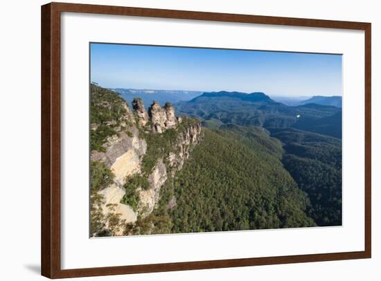 The Three Sisters and Rocky Sandstone Cliffs of the Blue Mountains-Michael Runkel-Framed Photographic Print