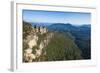 The Three Sisters and Rocky Sandstone Cliffs of the Blue Mountains-Michael Runkel-Framed Photographic Print