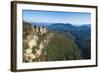 The Three Sisters and Rocky Sandstone Cliffs of the Blue Mountains-Michael Runkel-Framed Photographic Print