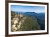 The Three Sisters and Rocky Sandstone Cliffs of the Blue Mountains-Michael Runkel-Framed Photographic Print