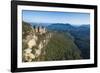 The Three Sisters and Rocky Sandstone Cliffs of the Blue Mountains-Michael Runkel-Framed Photographic Print