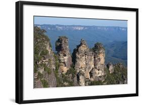 The Three Sisters and Rocky Sandstone Cliffs of the Blue Mountains-Michael Runkel-Framed Photographic Print