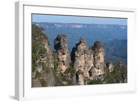 The Three Sisters and Rocky Sandstone Cliffs of the Blue Mountains-Michael Runkel-Framed Photographic Print