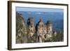 The Three Sisters and Rocky Sandstone Cliffs of the Blue Mountains-Michael Runkel-Framed Photographic Print