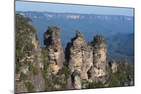 The Three Sisters and Rocky Sandstone Cliffs of the Blue Mountains-Michael Runkel-Mounted Photographic Print