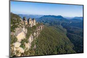 The Three Sisters and Rocky Sandstone Cliffs of the Blue Mountains-Michael Runkel-Mounted Photographic Print