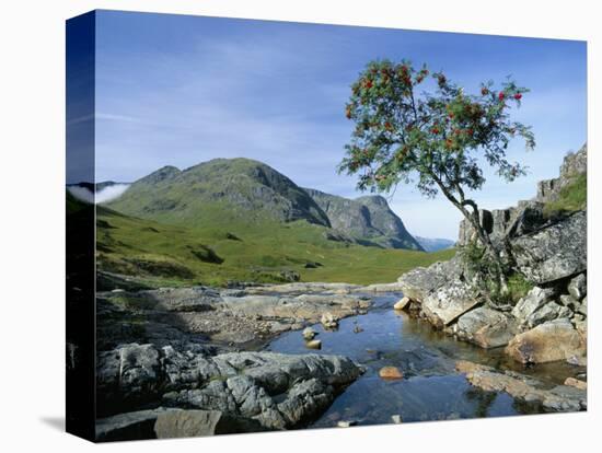 The Three Sisters of Glencoe, Highland Region, Scotland, United Kingdom-Kathy Collins-Stretched Canvas