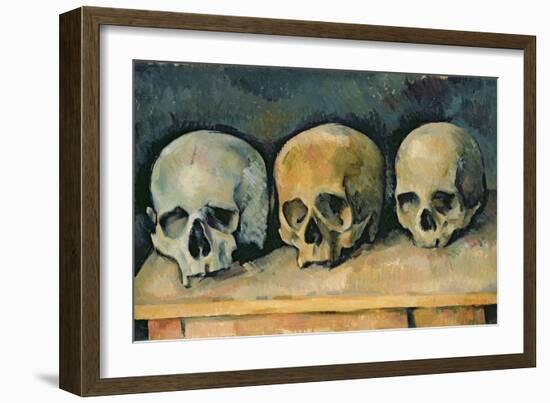 The Three Skulls, c.1900-Paul Cézanne-Framed Giclee Print