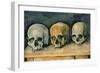 The Three Skulls, c.1900-Paul Cézanne-Framed Giclee Print