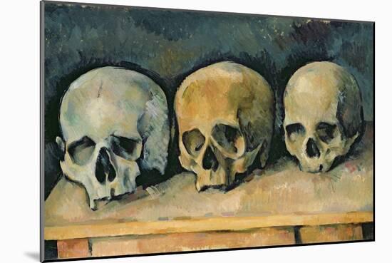 The Three Skulls, c.1900-Paul Cézanne-Mounted Giclee Print