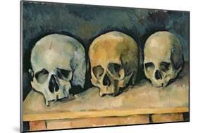 The Three Skulls, c.1900-Paul Cézanne-Mounted Giclee Print