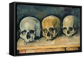 The Three Skulls, c.1900-Paul Cézanne-Framed Stretched Canvas
