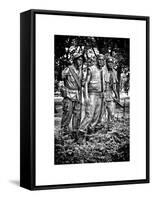 "The Three Soldiers" Bronze by Frederik Hart at the Vietnam Memorial, Washington D.C, White Frame-Philippe Hugonnard-Framed Stretched Canvas