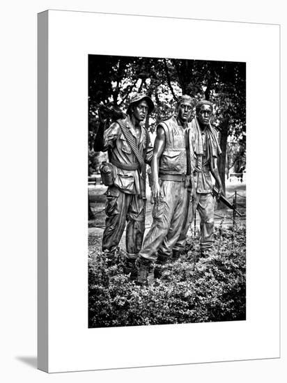 "The Three Soldiers" Bronze by Frederik Hart at the Vietnam Memorial, Washington D.C, White Frame-Philippe Hugonnard-Stretched Canvas