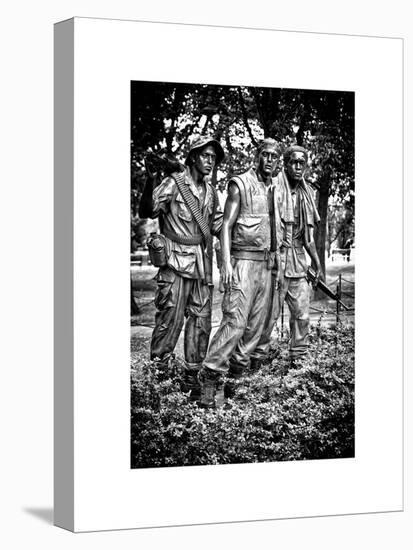 "The Three Soldiers" Bronze by Frederik Hart at the Vietnam Memorial, Washington D.C, White Frame-Philippe Hugonnard-Stretched Canvas
