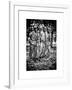 "The Three Soldiers" Bronze by Frederik Hart at the Vietnam Memorial, Washington D.C, White Frame-Philippe Hugonnard-Framed Art Print