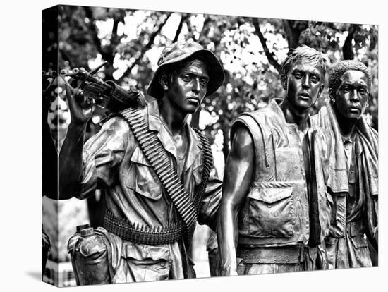 "The Three Soldiers" Bronze by Frederik Hart at the Vietnam Memorial, Washington D.C-Philippe Hugonnard-Stretched Canvas