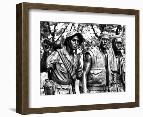 "The Three Soldiers" Bronze by Frederik Hart at the Vietnam Memorial, Washington D.C-Philippe Hugonnard-Framed Photographic Print