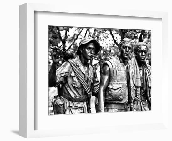 "The Three Soldiers" Bronze by Frederik Hart at the Vietnam Memorial, Washington D.C-Philippe Hugonnard-Framed Photographic Print