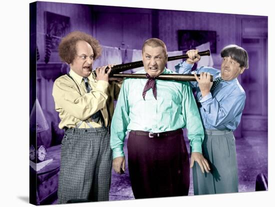 The Three Stooges: A Double Header!-null-Stretched Canvas
