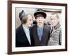 The Three Stooges, from left: Larry Fine, Moe Howard, Curly Howard, ca. 1943-null-Framed Photo