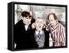 The Three Stooges, from left: Moe Howard, Curly Howard, Larry Fine, ca. 1940s-null-Framed Stretched Canvas