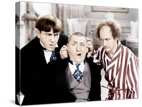 The Three Stooges, from left: Moe Howard, Curly Howard, Larry Fine, ca. 1940s-null-Stretched Canvas