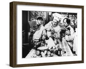 The Three Stooges: Separate Two Eggs-null-Framed Photo